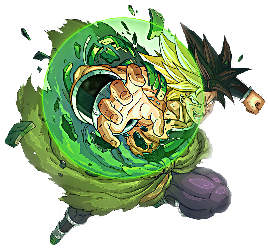 Legendary Super Saiyan Broly Emerging From Energy Barrier PNG