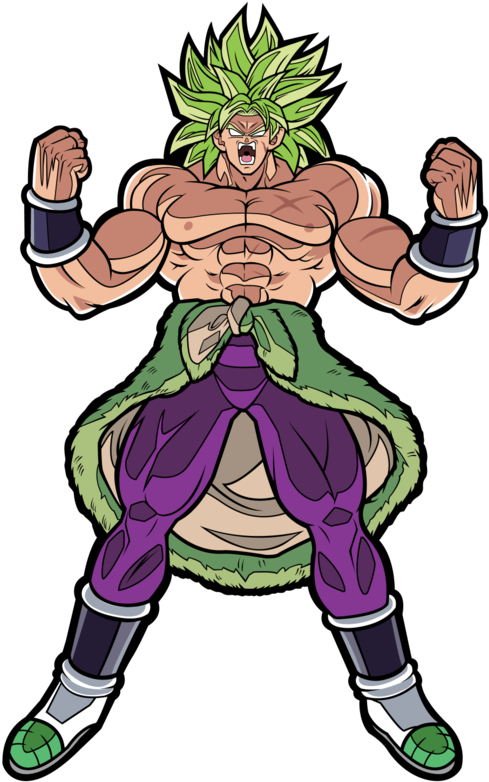 Download Legendary Super Saiyan Broly Illustration.png | Wallpapers.com