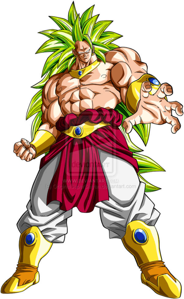 Download Legendary Super Saiyan Broly Illustration.png | Wallpapers.com