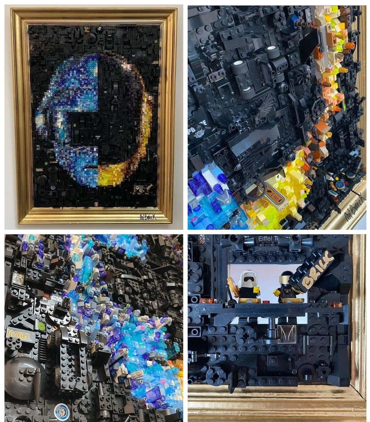 A Series Of Pictures Of Lego Pieces In A Frame
