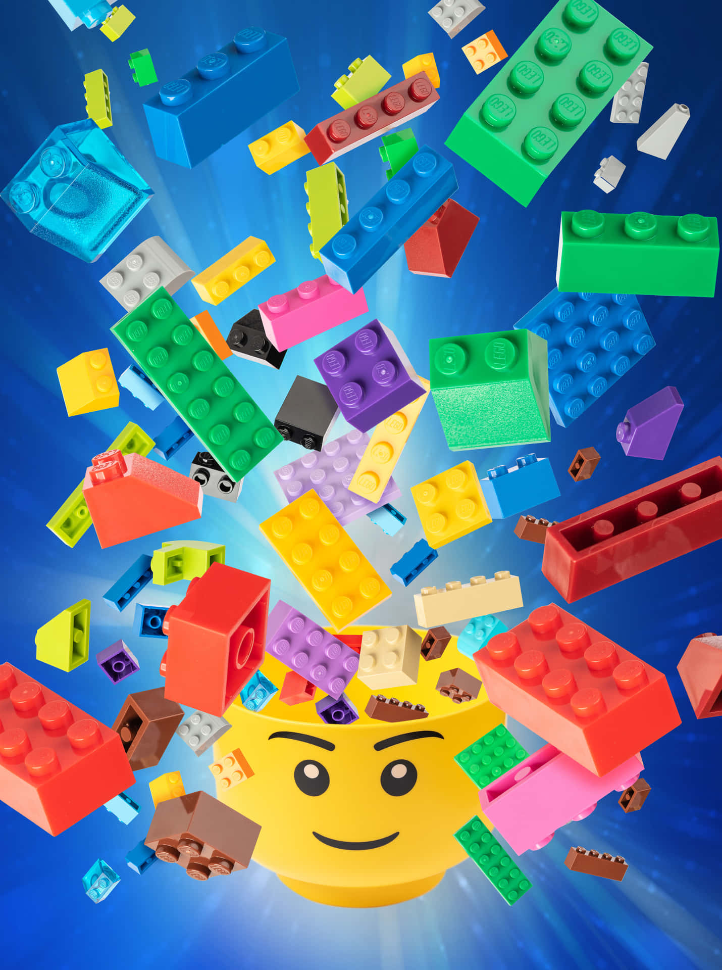 Legobitarett Legospel Med En Färgglad Bakgrund