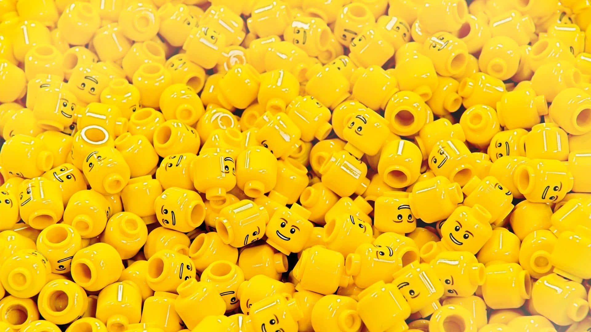 Unapila De Ladrillos De Lego Amarillos