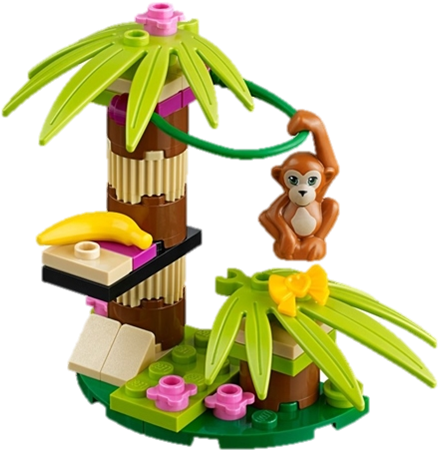 Lego Banana Tree With Monkey PNG