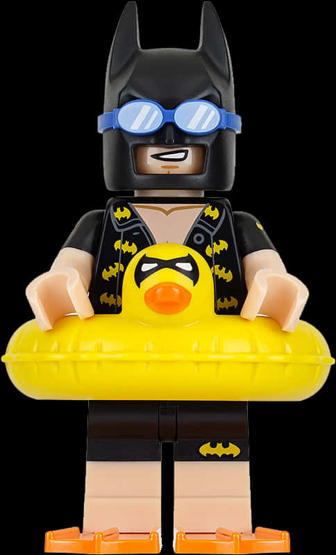 Download Lego Batman With Rubber Duck Raft | Wallpapers.com