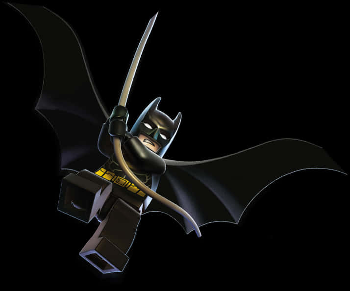 Lego Batman With Sword PNG