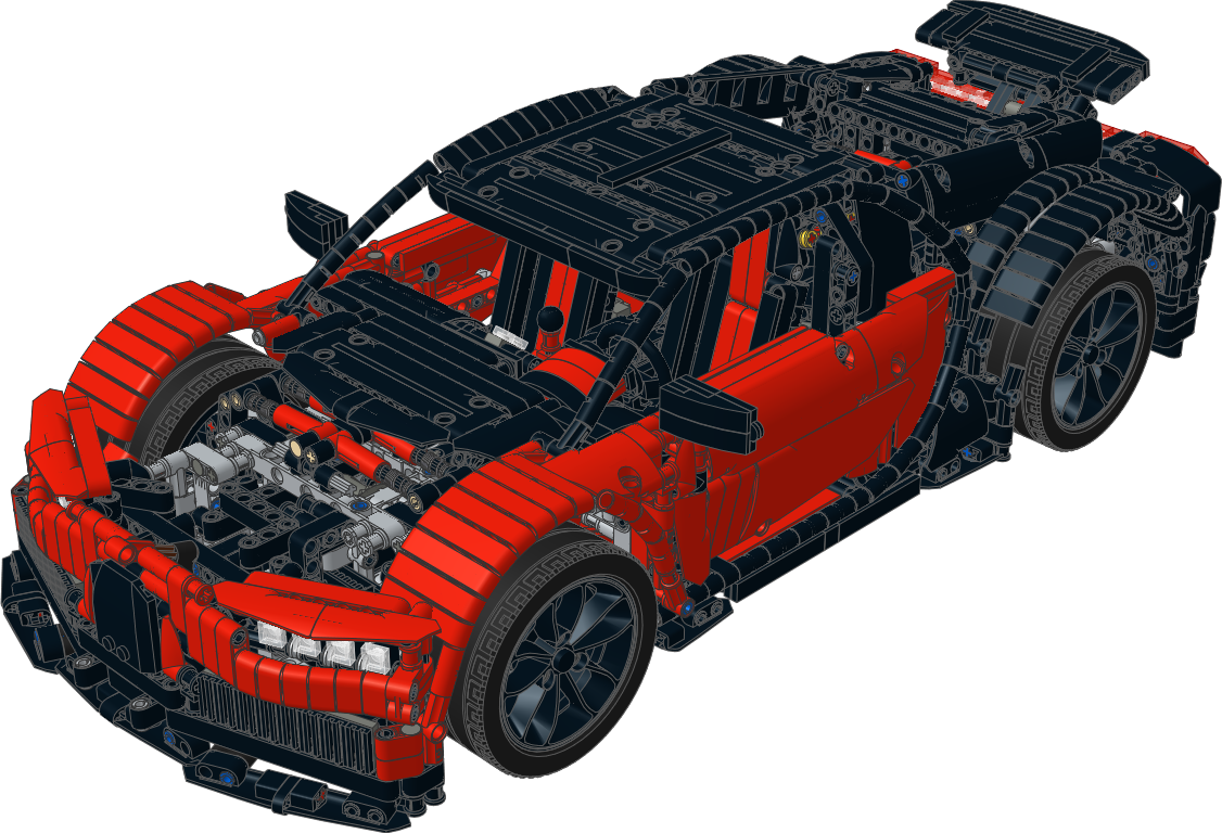 Lego Bugatti Chiron Model Design PNG