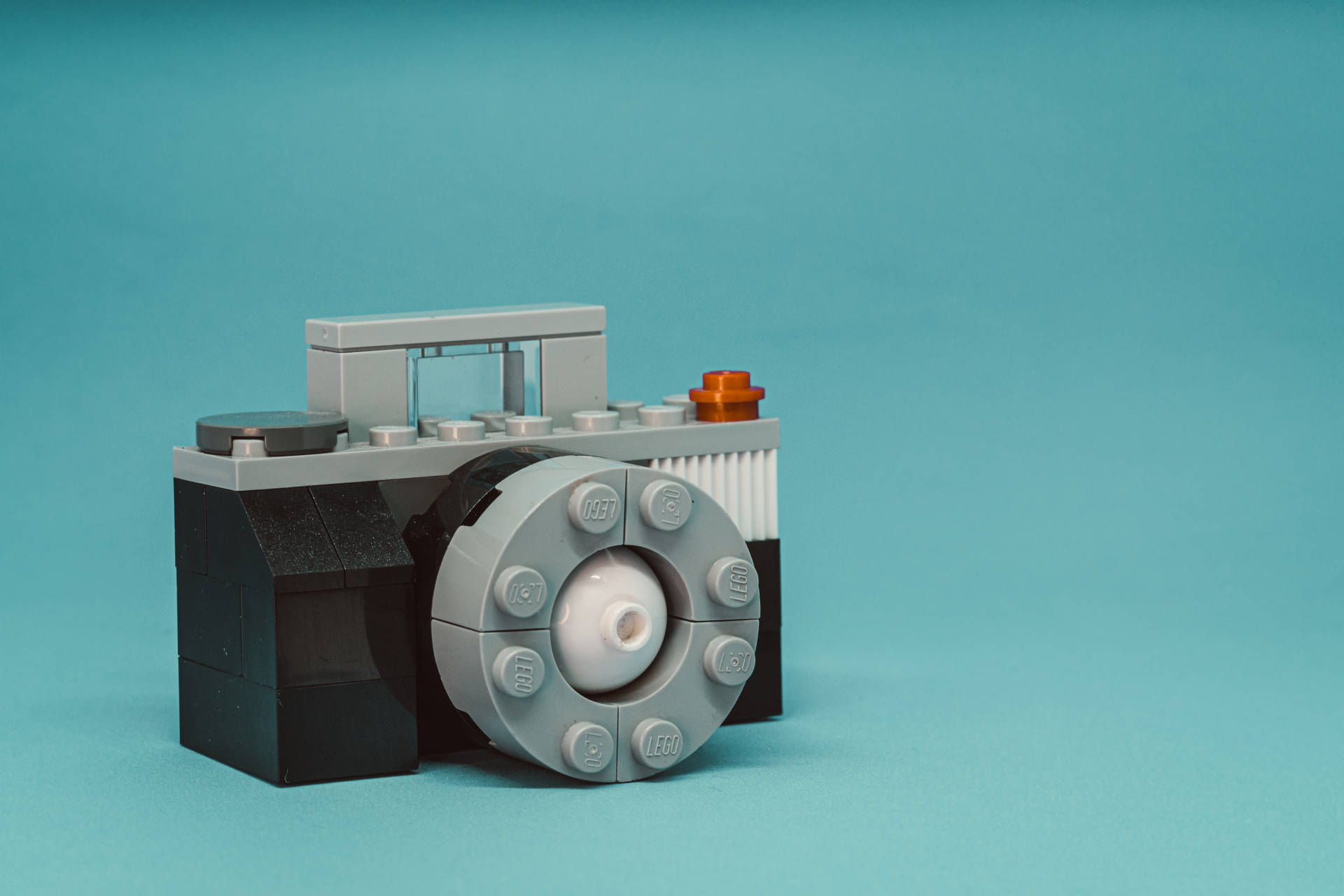 Lego Camera Modelon Blue Background SVG