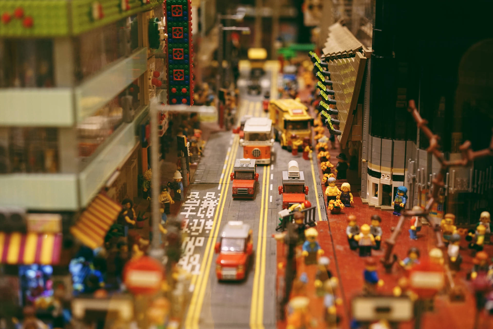 Lego Cityscape Bustling Street Scene SVG