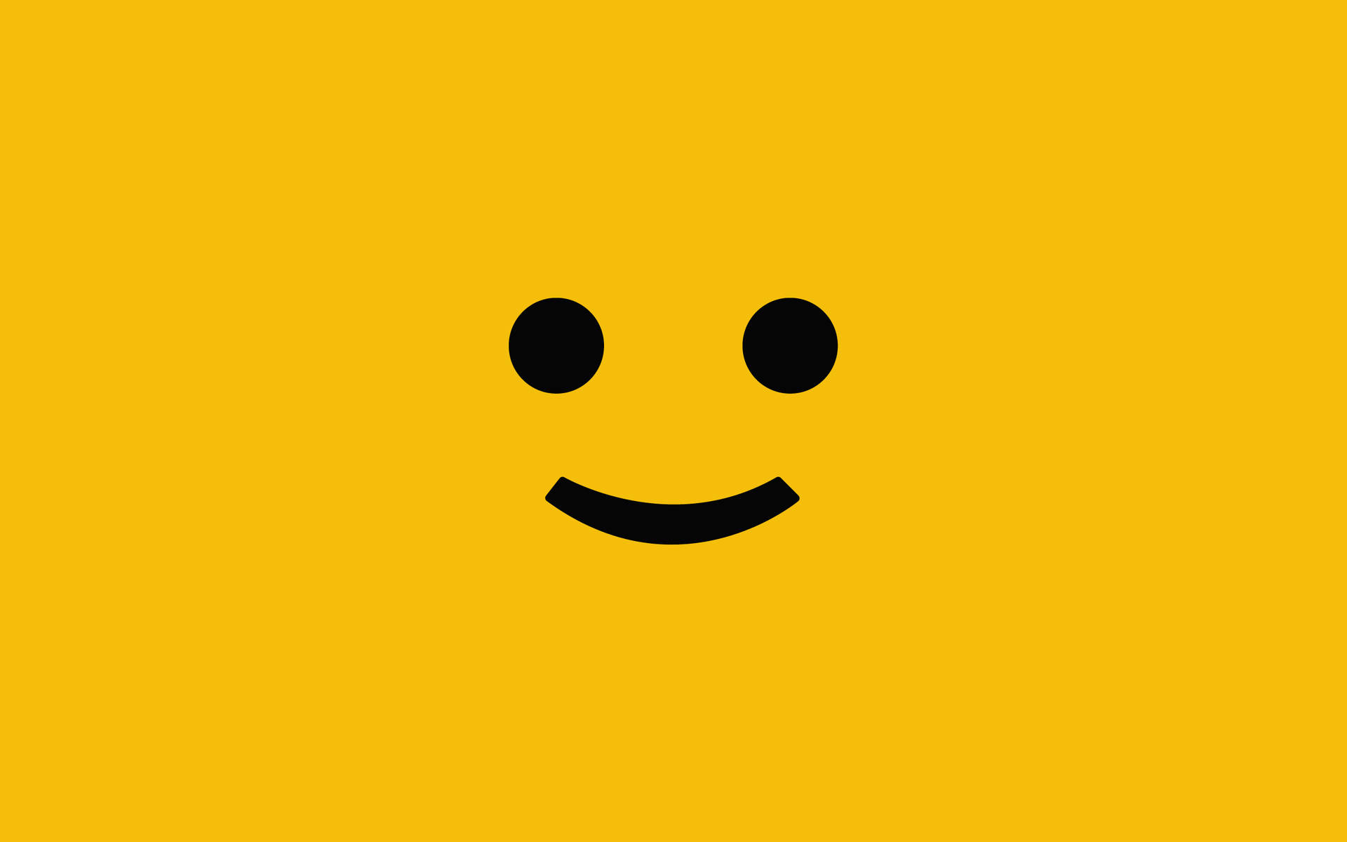 Lego Classic Smile Face Yellow Background SVG