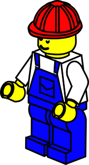 Lego Construction Worker Figure SVG