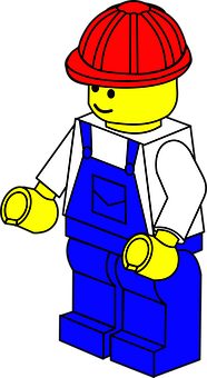 Lego Construction Worker Figure SVG