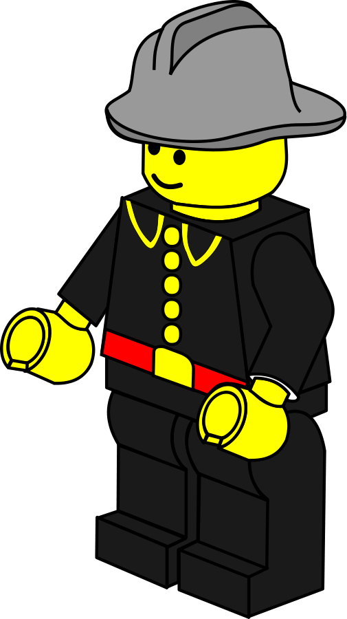 Lego Firefighter Character PNG