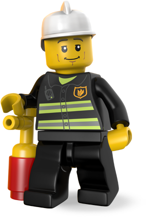 Lego Firefighter Figurine.png PNG