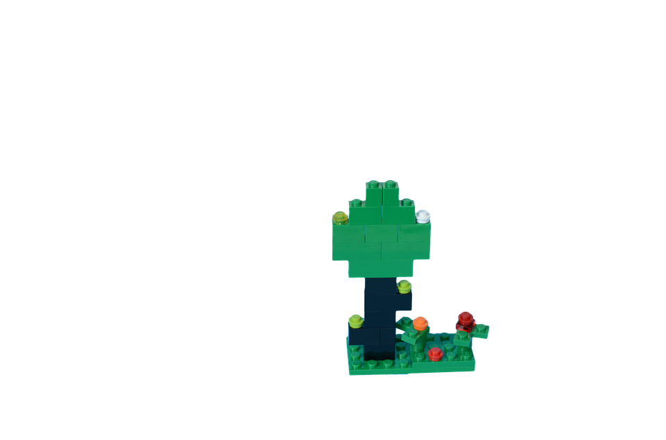Lego Green Tree Build SVG