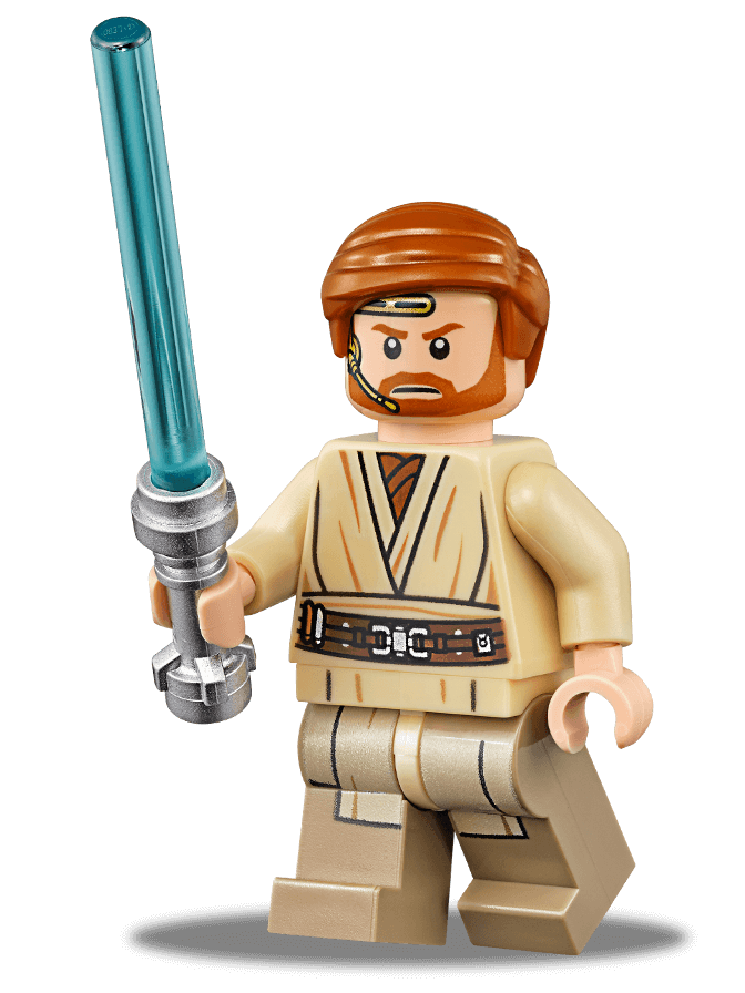 Lego Jedi Figure With Lightsaber PNG