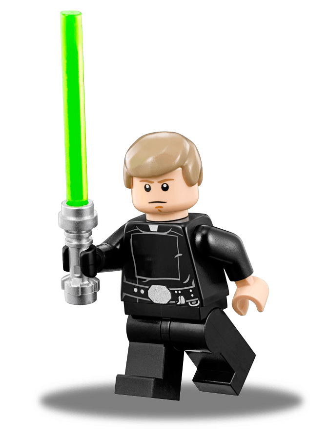 Lego Jedi Figurewith Green Lightsaber PNG