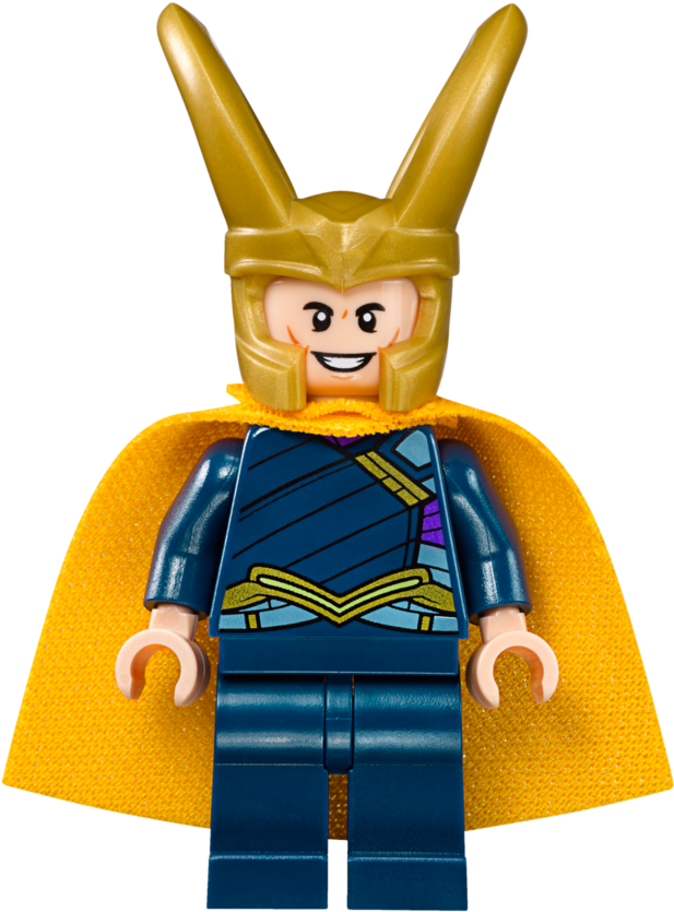 Lego Loki Figure Smiling PNG