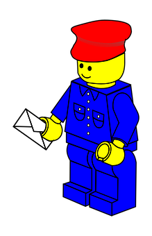 Lego Mailman Figure Illustration SVG