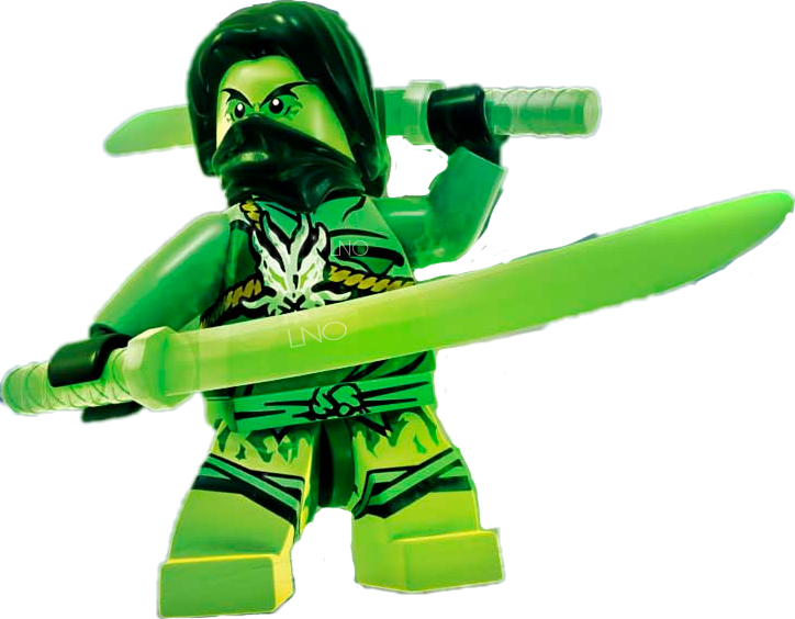 Download Lego Ninjago Green Ninja Action Pose | Wallpapers.com