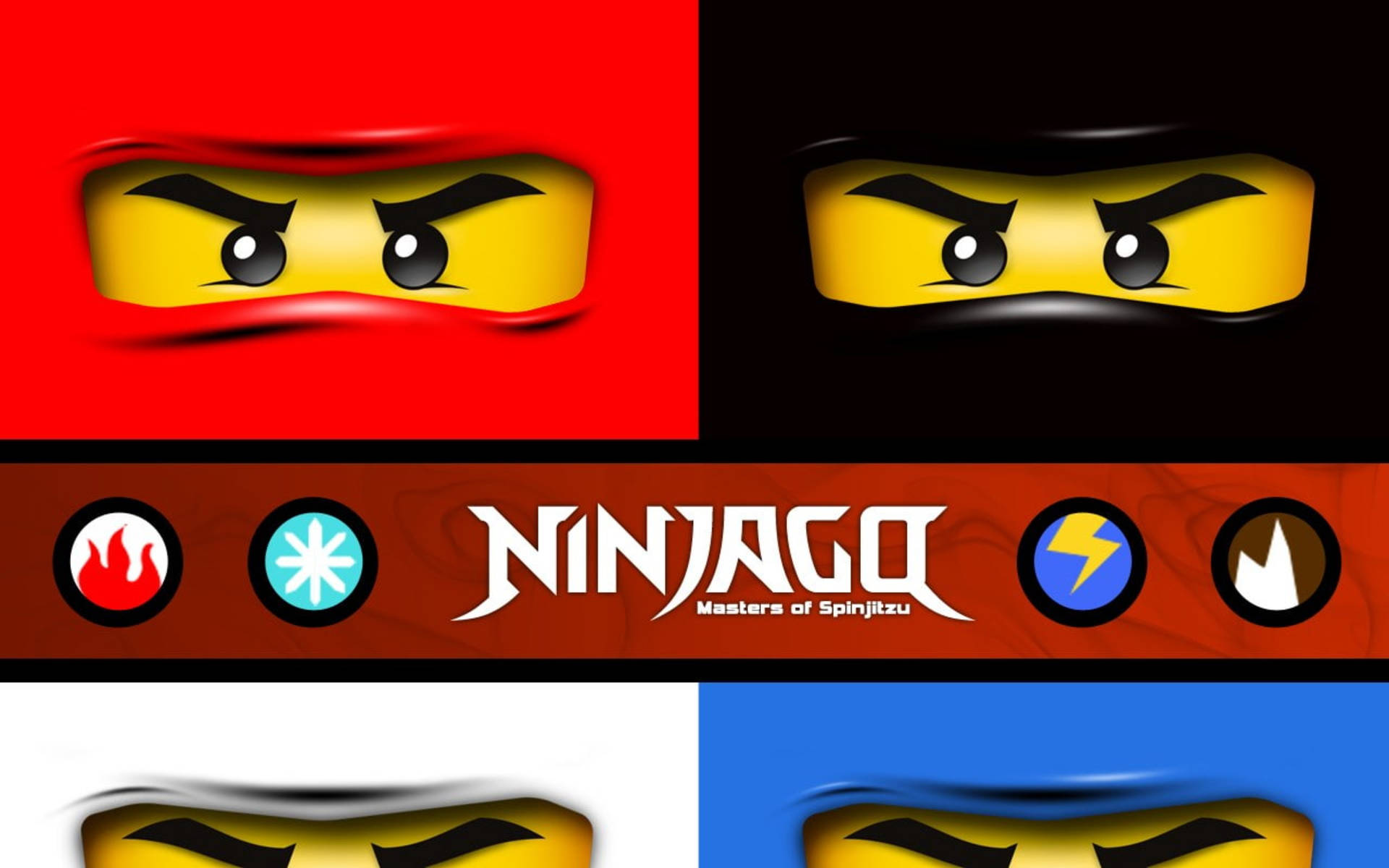 Lego Ninjago In Coloured Hoods Background
