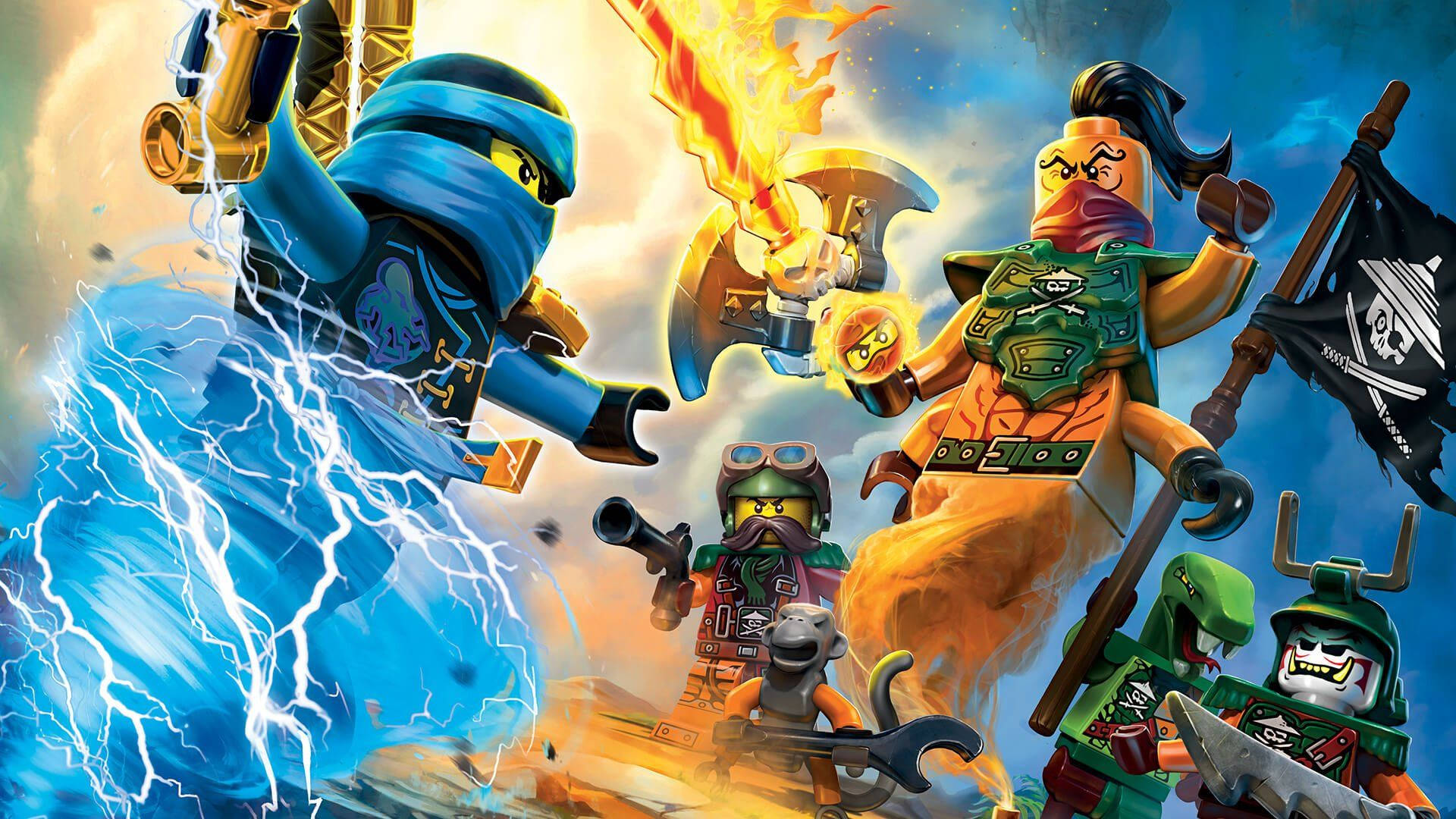 Lego Ninjago Jay Master Of Electricity Background