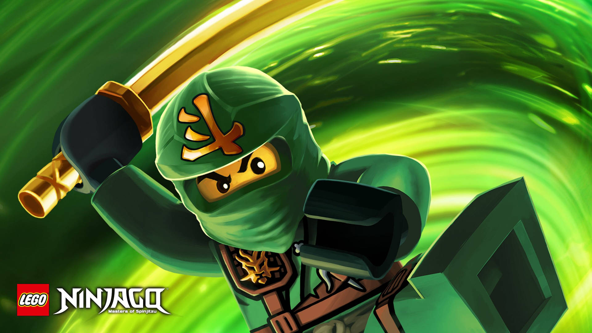 Lego Ninjago Lloyd In Green Background