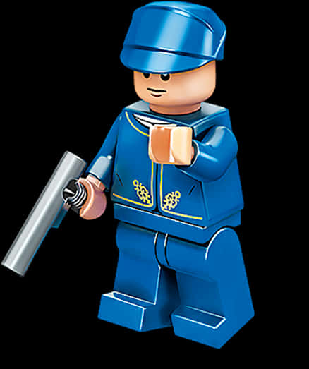 Lego Policeman Figurewith Baton SVG