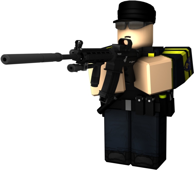 Lego S W A T Officer With Rifle PNG