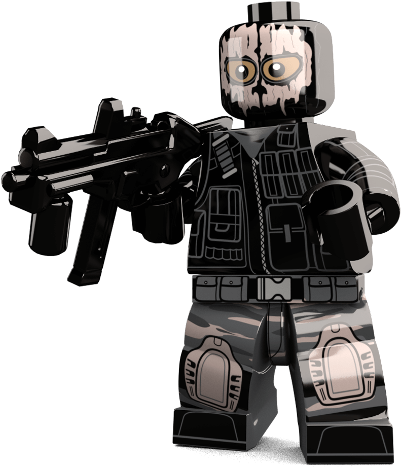 Lego Soldier With Gun PNG