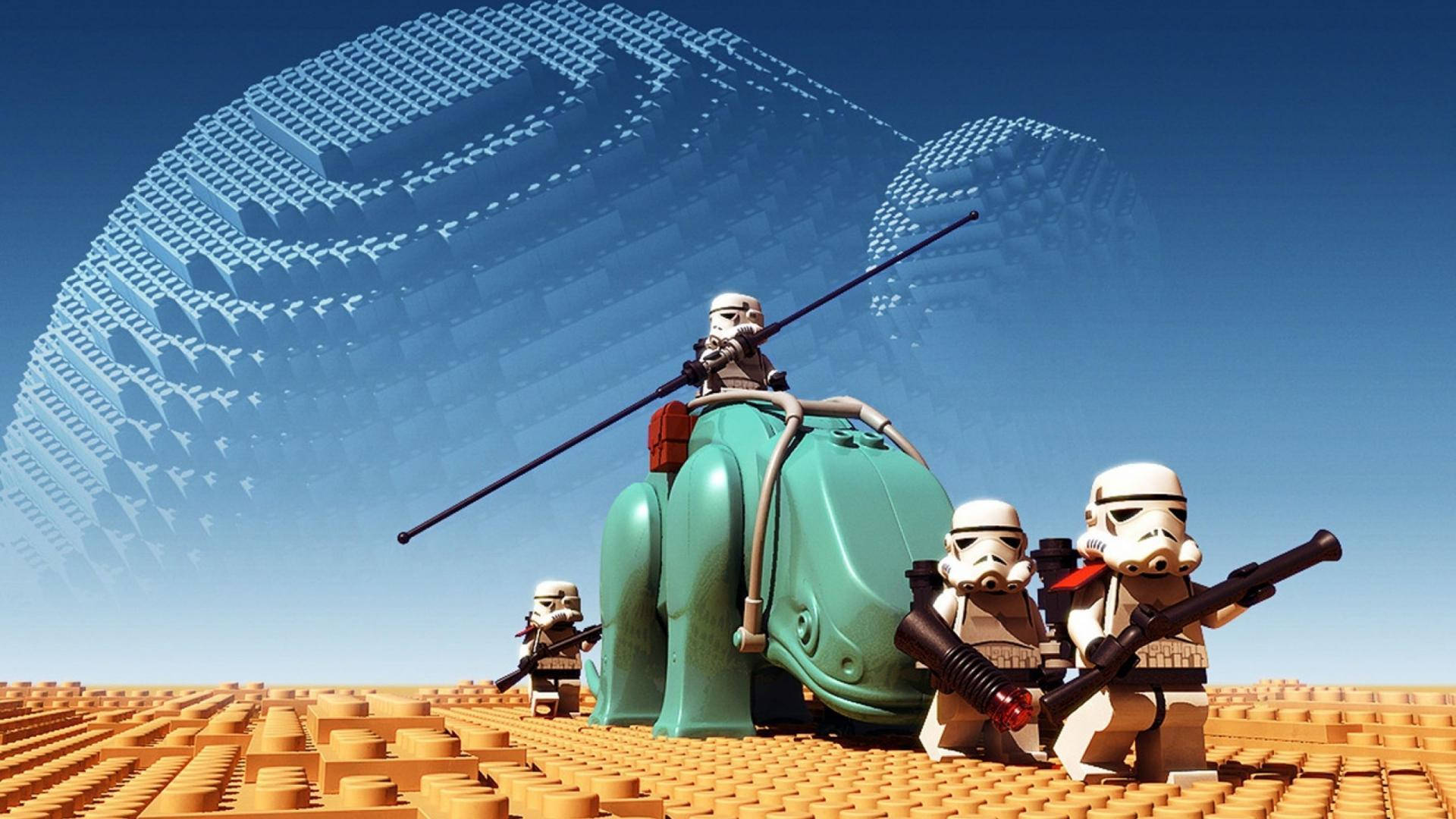 Bring the Lego Wars to life Wallpaper
