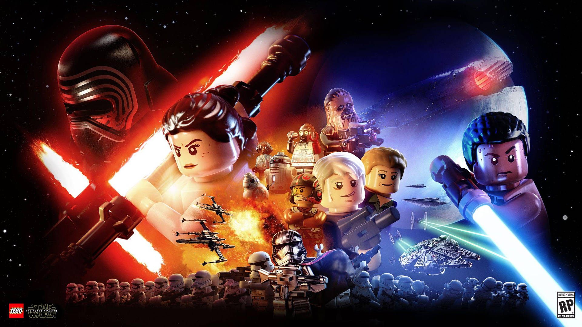 Legostar Wars - Ett Äventyr Som Virvlar Med Fantasi. Wallpaper
