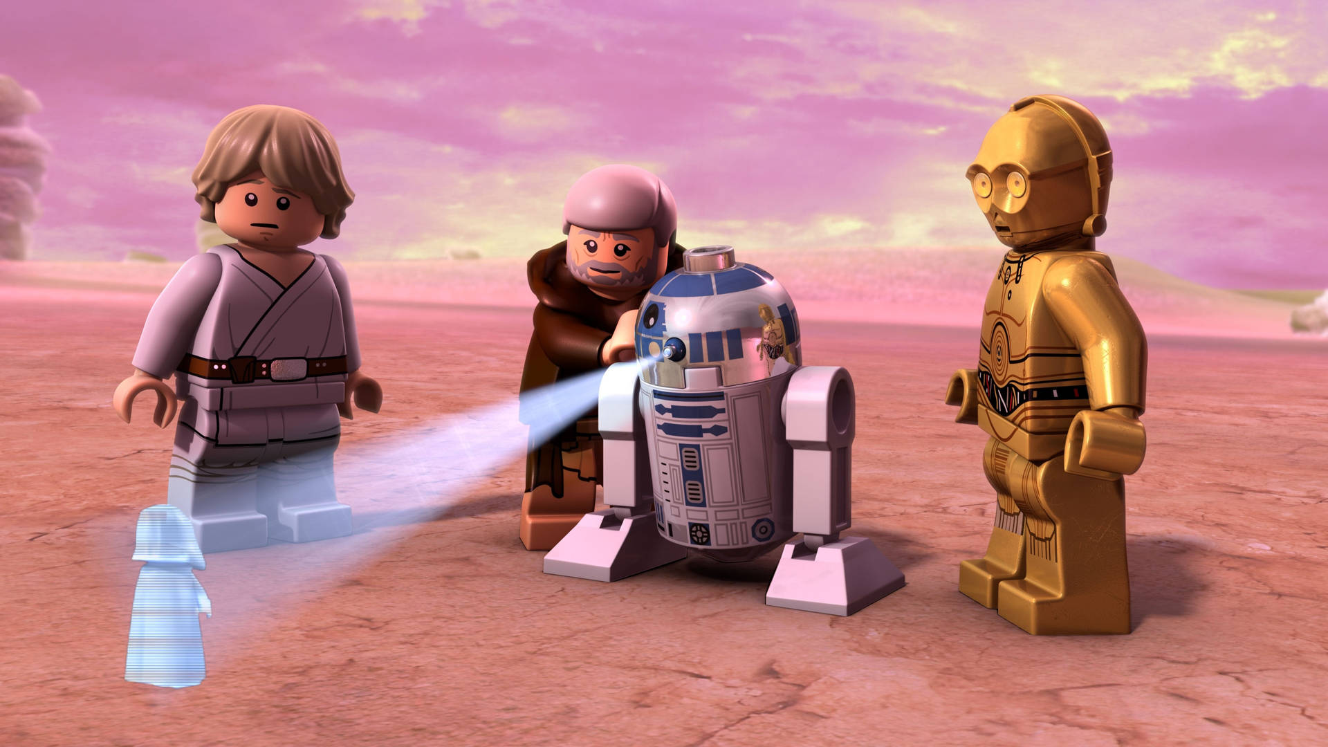 Legostar Wars Con Un Holograma Fondo de pantalla