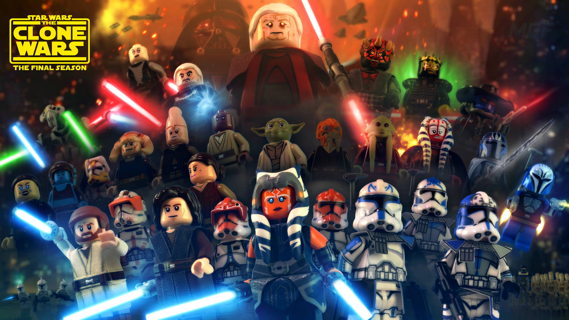 "The Force Awakens with Stars of Lego Star Wars!" Wallpaper