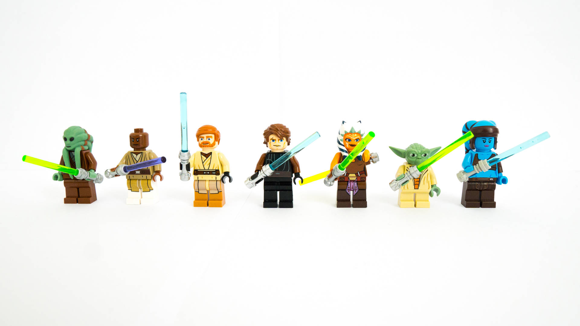 Lego Star Wars Jedi Minifigures Lineup SVG
