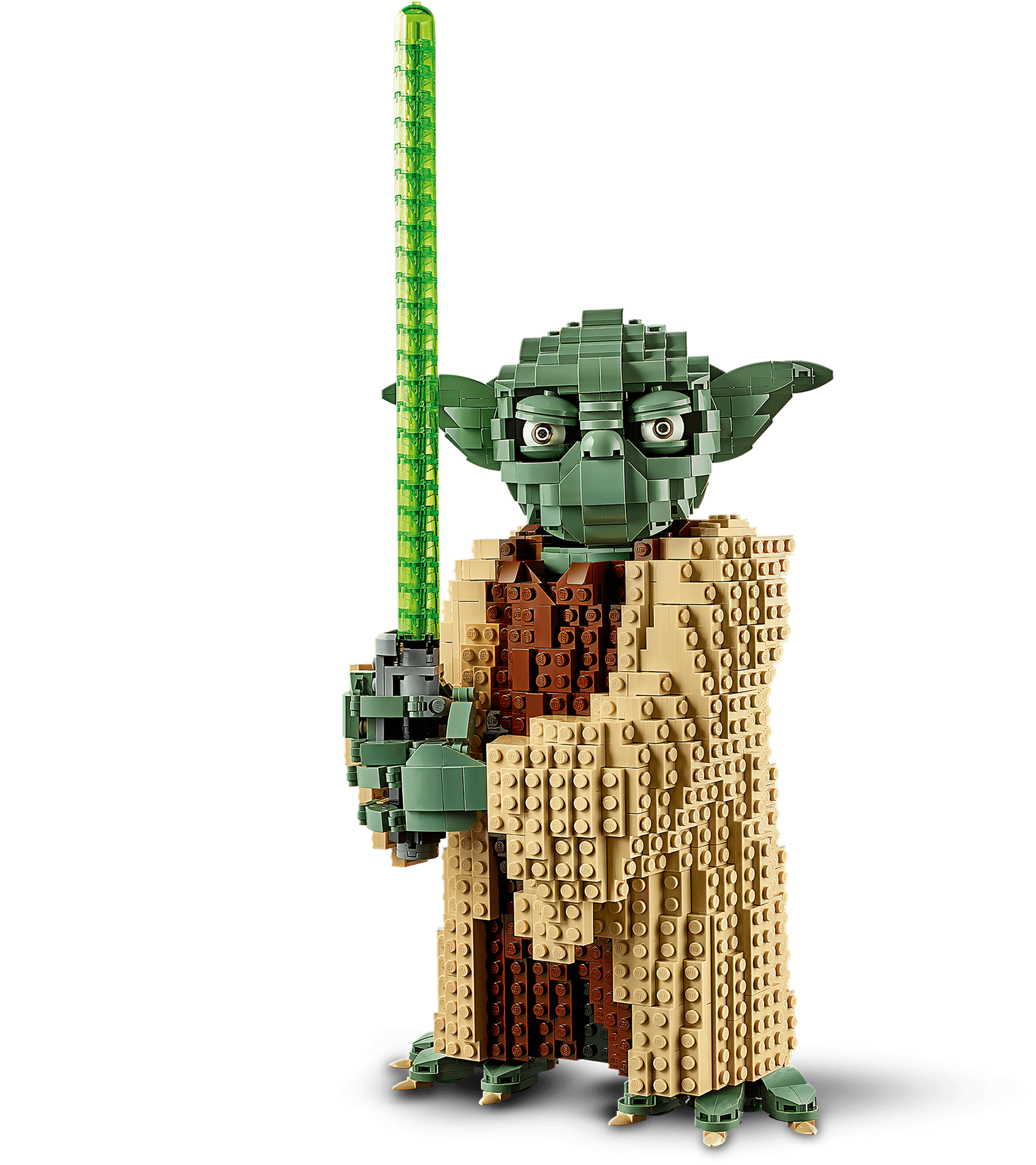 Lego Yoda With Lightsaber PNG