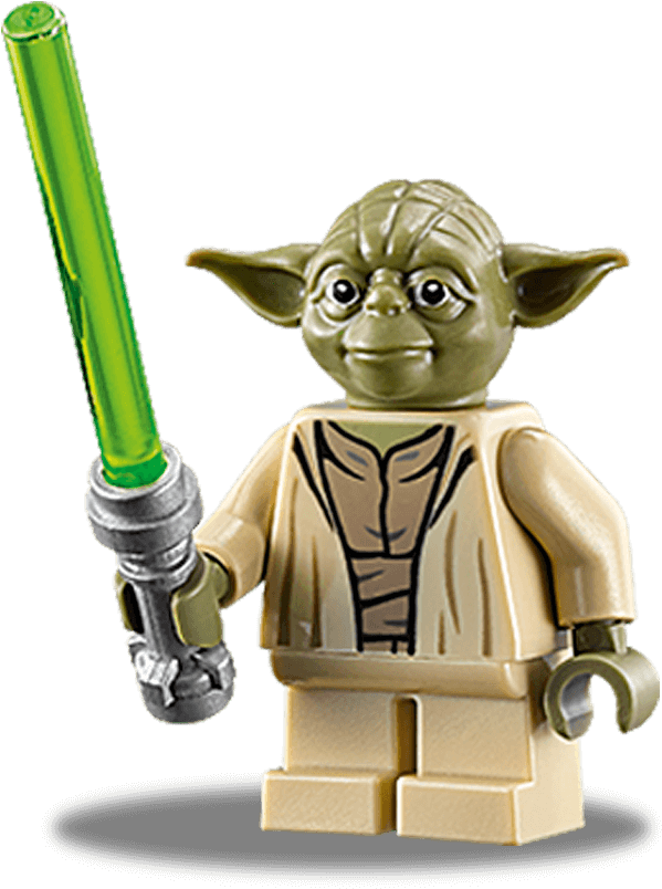 Lego Yoda With Lightsaber PNG