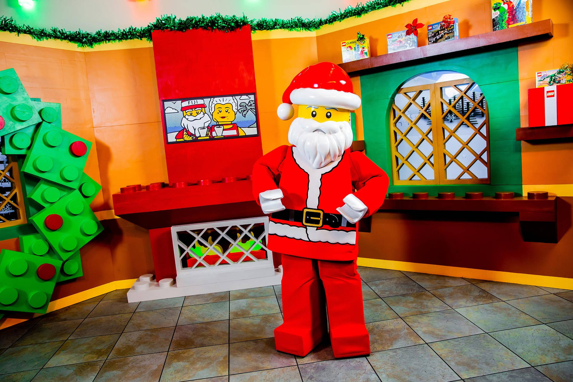 Legolandbabbo Natale In Posa Sfondo
