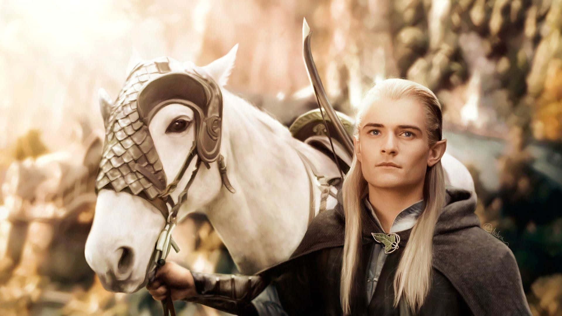 Legolas, a beloved character from the Lord of the Rings trilogy. Wallpaper