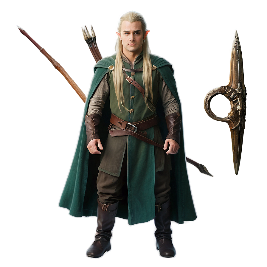 Legolas In Elvish Robe Png Pyu18 PNG