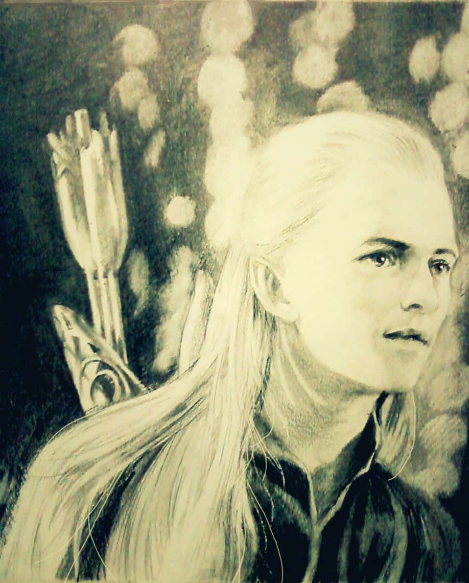 Legolas,den Alviska Prinsen Av Mirkwood I Filmserien The Lord Of The Rings Wallpaper