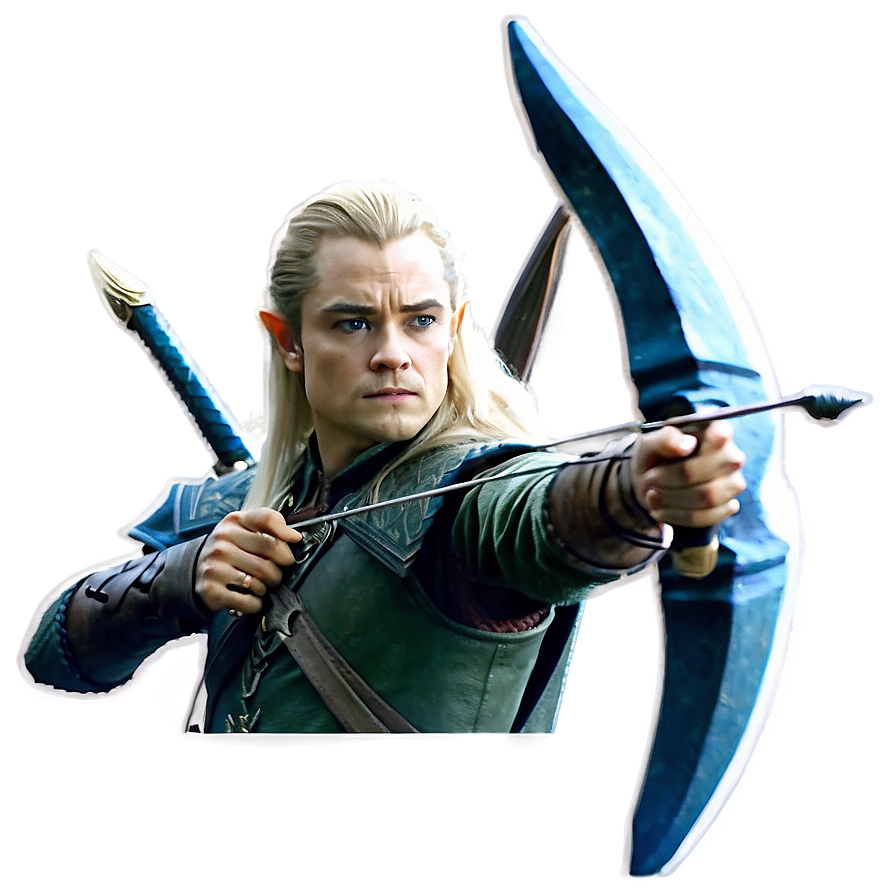 Legolas With Blue Cloak Png 06242024 PNG