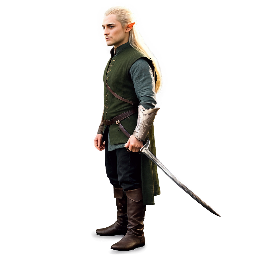 Legolas With Hood Cloak Png Eol PNG