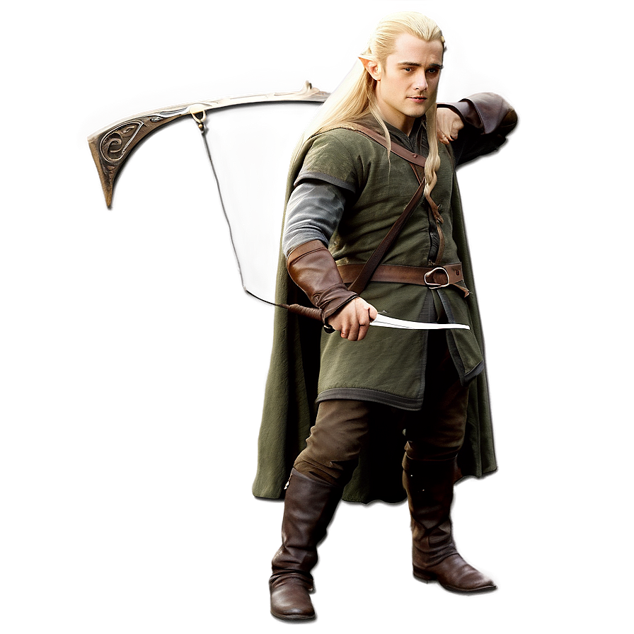 Legolas With Hood Cloak Png Mik PNG