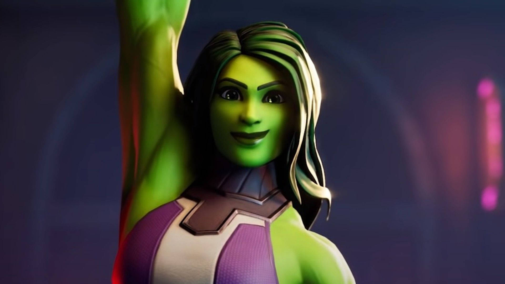 Scarica lo sfondo del Lei Hulk In Fortnite | Wallpapers.com