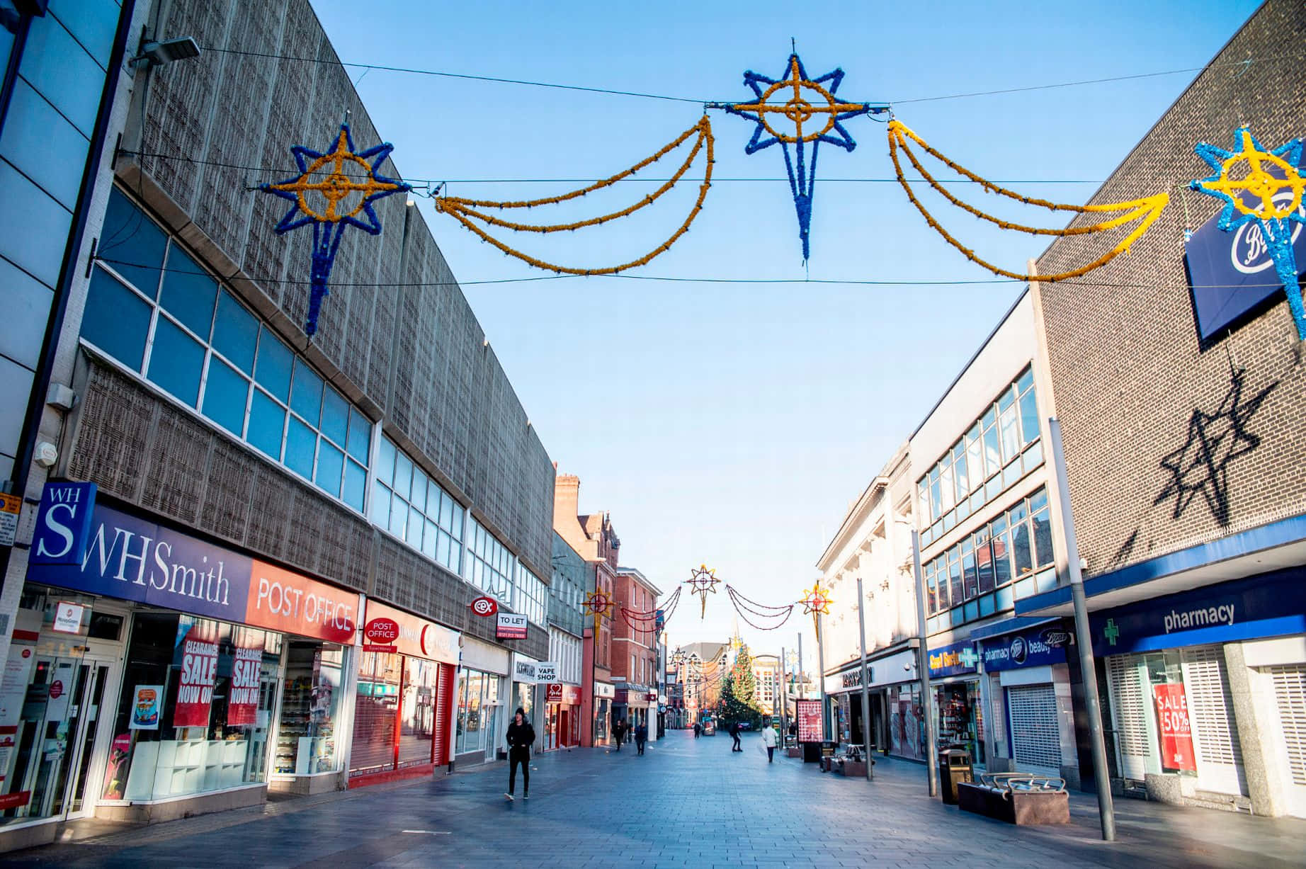 Leicester City Centre Christmas Decorations Wallpaper