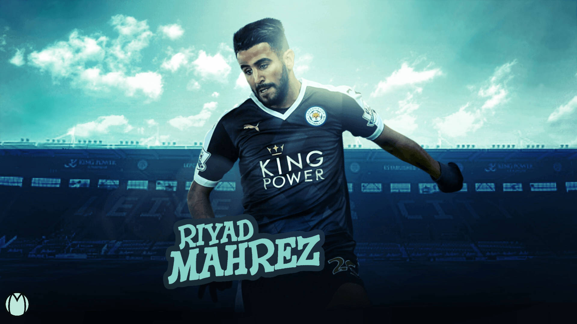 Rystander Leicester City Riyad Mahrez låseskærm. Wallpaper
