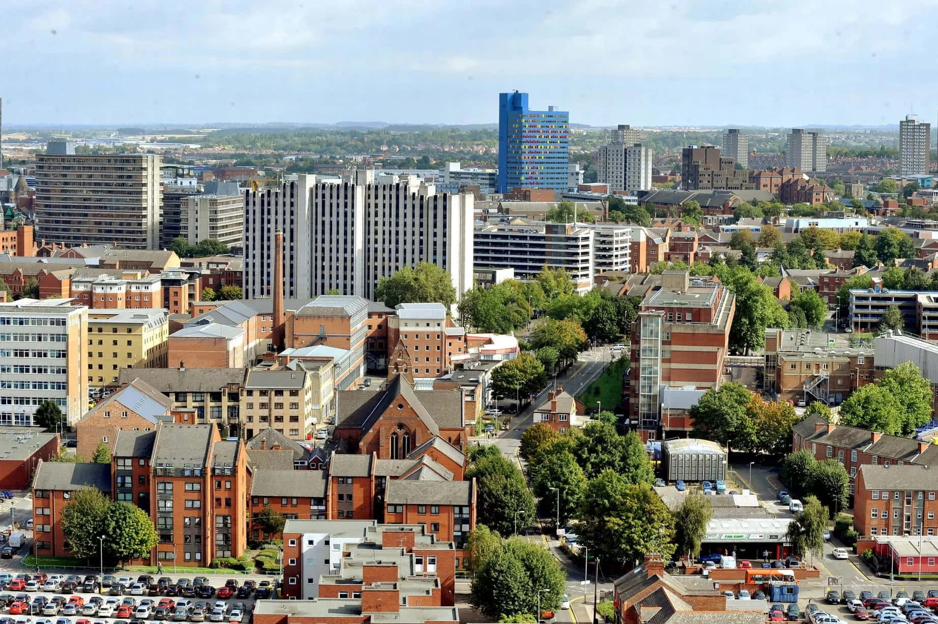 Leicester Cityscape View Wallpaper