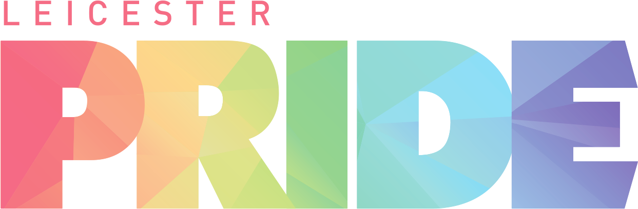 Leicester Pride Colorful Text Logo PNG