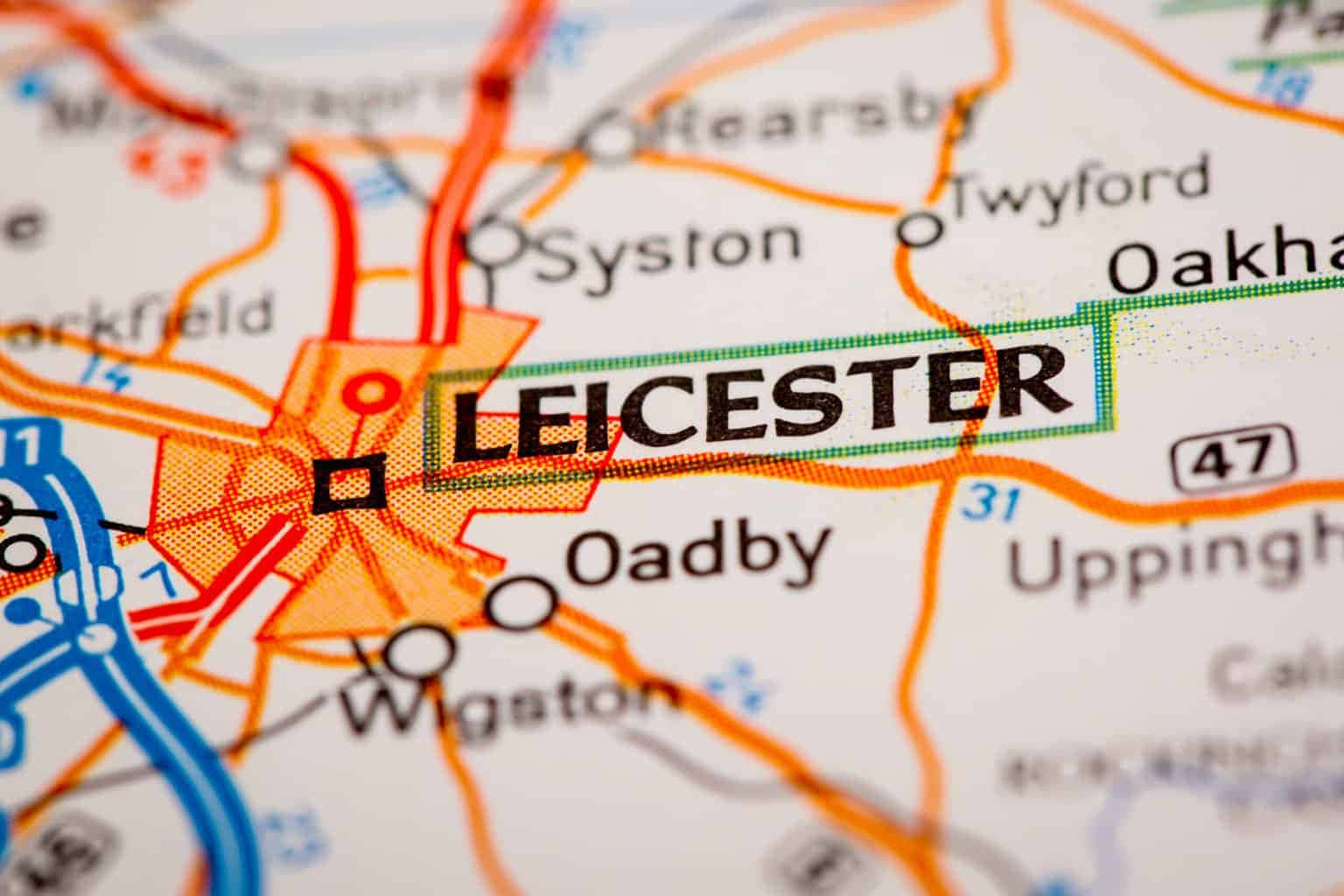 Leicester U K Map Closeup Wallpaper