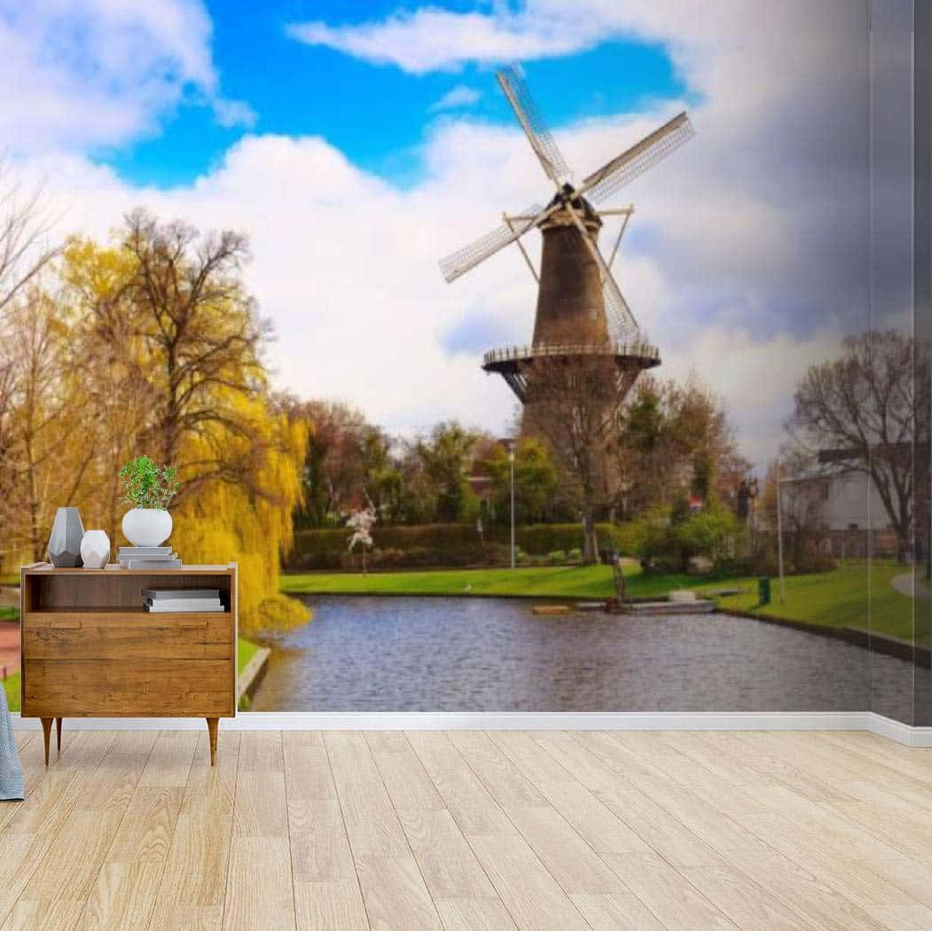 Leiden Windmill Wall Mural Wallpaper
